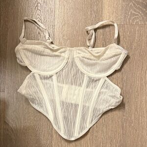 Cream Sheer Bodysuit